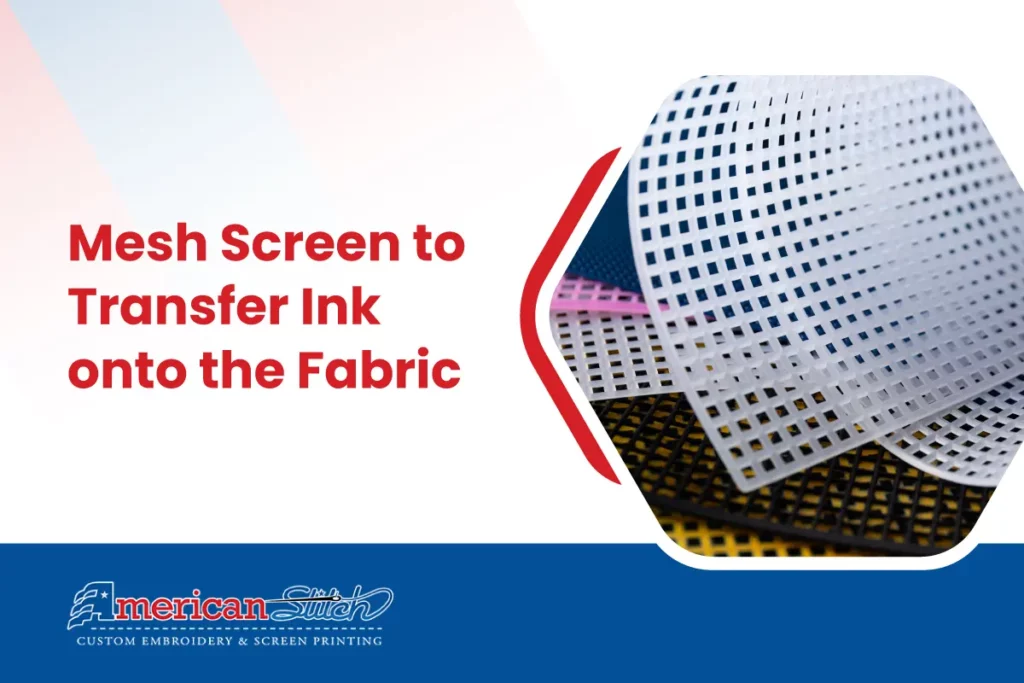 Using a Mesh Screen to Transfer Ink onto the Fabric